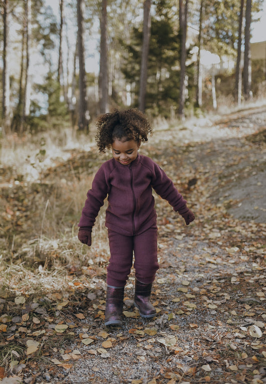 Mikk-Line Wollhose, weinrot, Decadent Chocolate