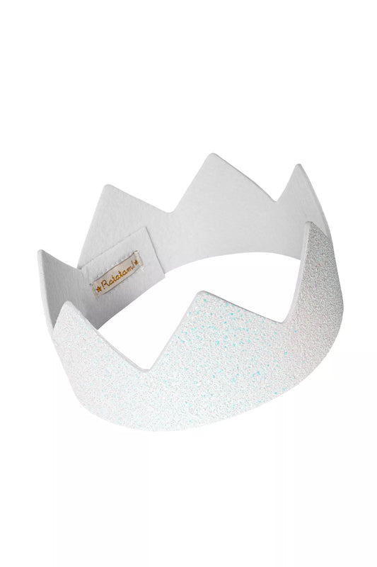 Ratatam! Krone weiß Glitzer