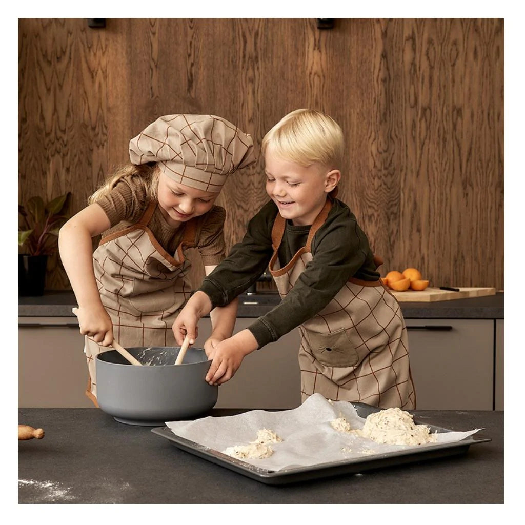 Nuuroo Elliot Kinderschürze mit Mütze cobblestone