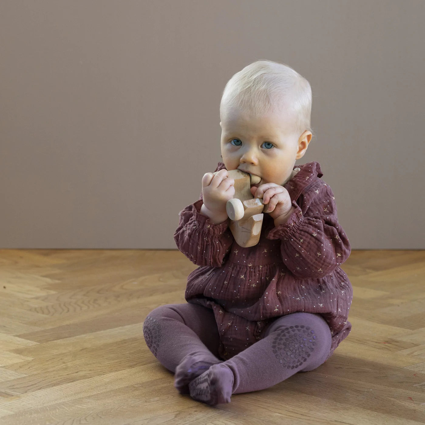 GoBabyGo Krabbelstrumpfhose misty plum, Baumwolle