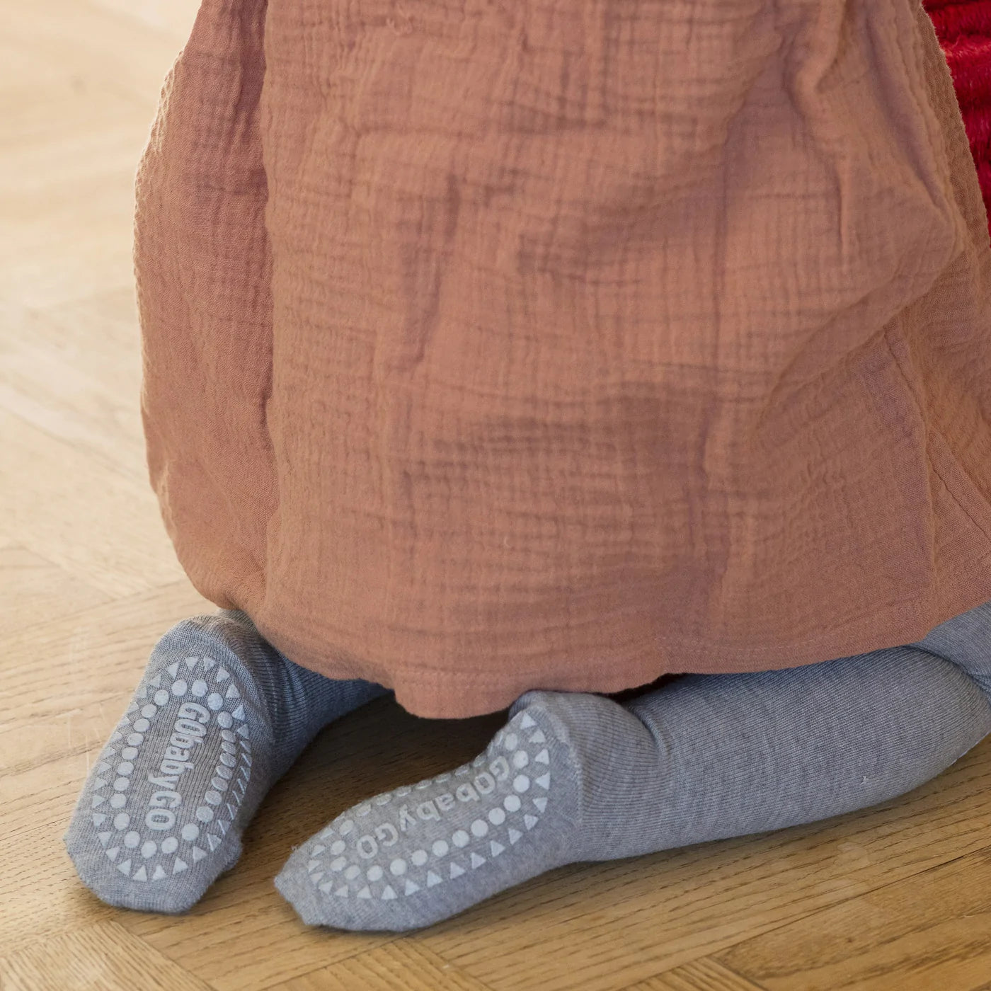 GoBabyGo Krabbelstrumpfhose aus Wolle Grey Melange