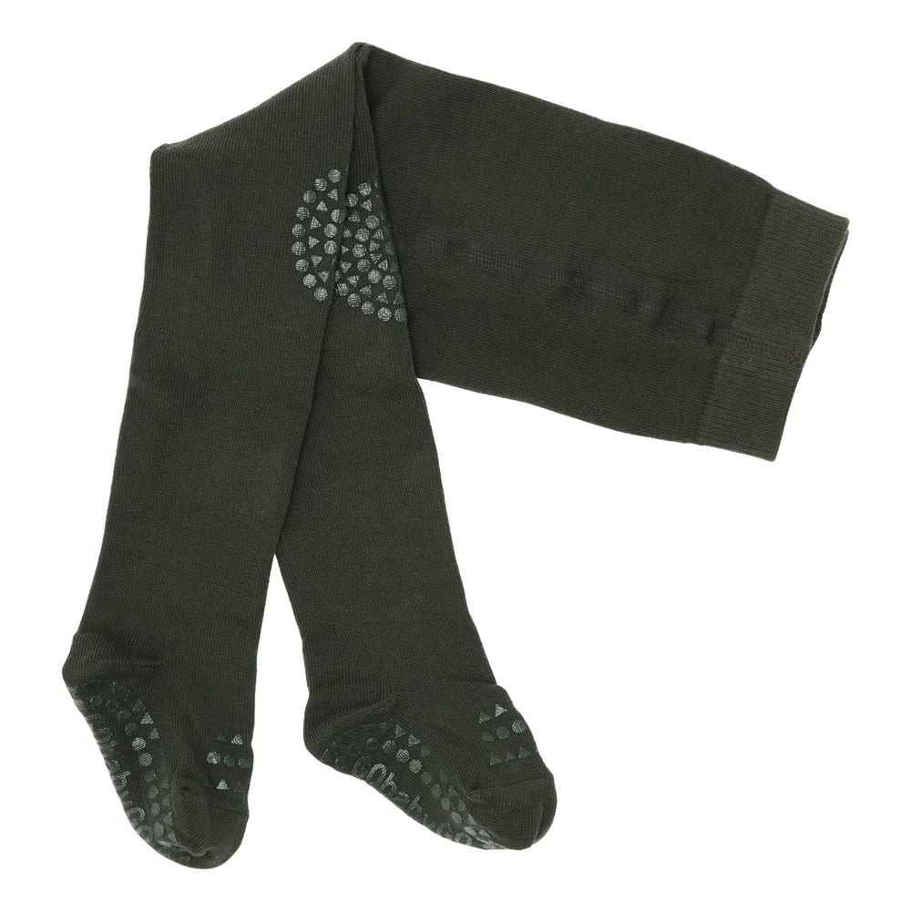 GoBabyGo Krabbelstrumpfhose aus Wolle Forest Green