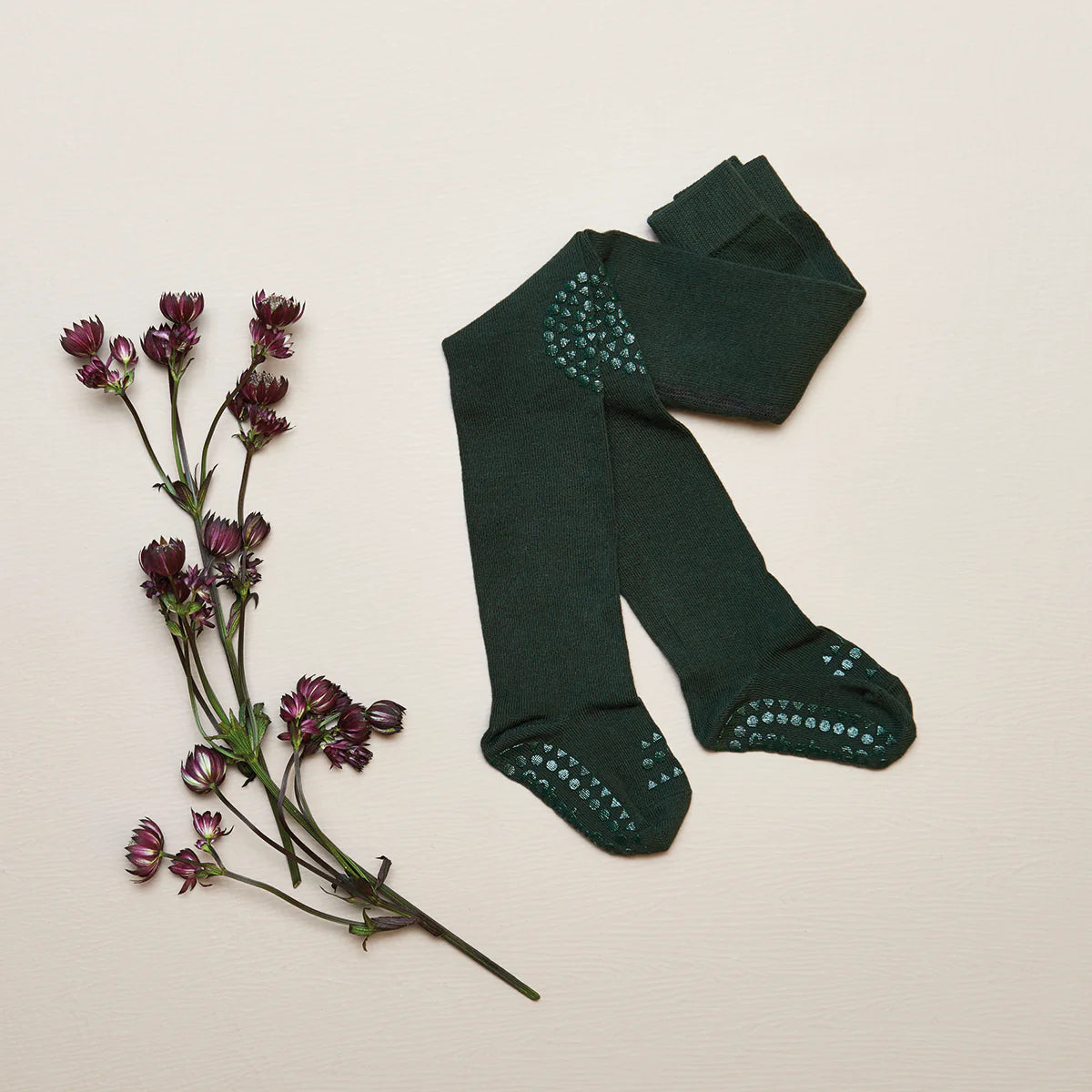 GoBabyGo Krabbelstrumpfhose aus Wolle Forest Green
