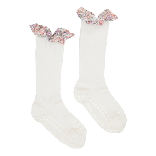 GoBabyGo Rutschfeste Socken Bambus Off White x Liberty