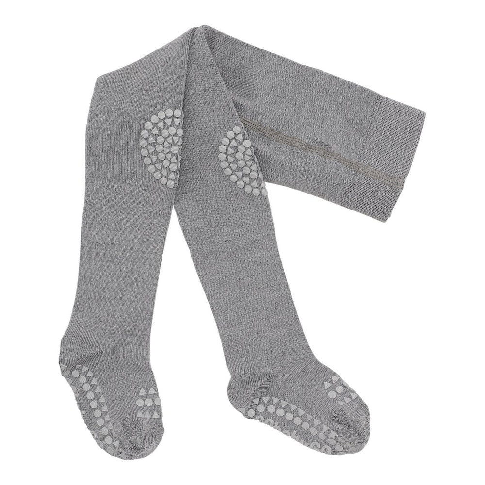 GoBabyGo Krabbelstrumpfhose aus Wolle Grey Melange