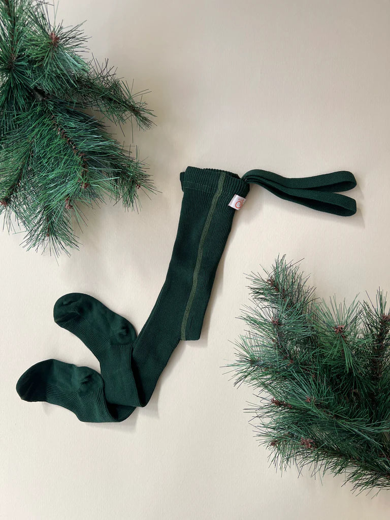 Silly Silas Strumpfhose aus Baumwolle (GOTS) dark forest green