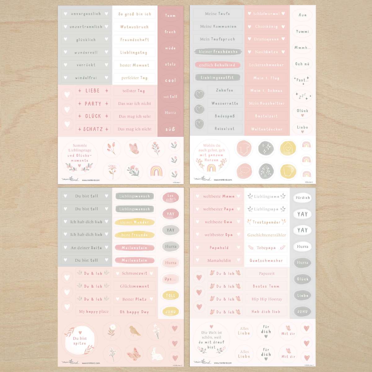 Mintkind Sticker Set "Kindheit" Blumen