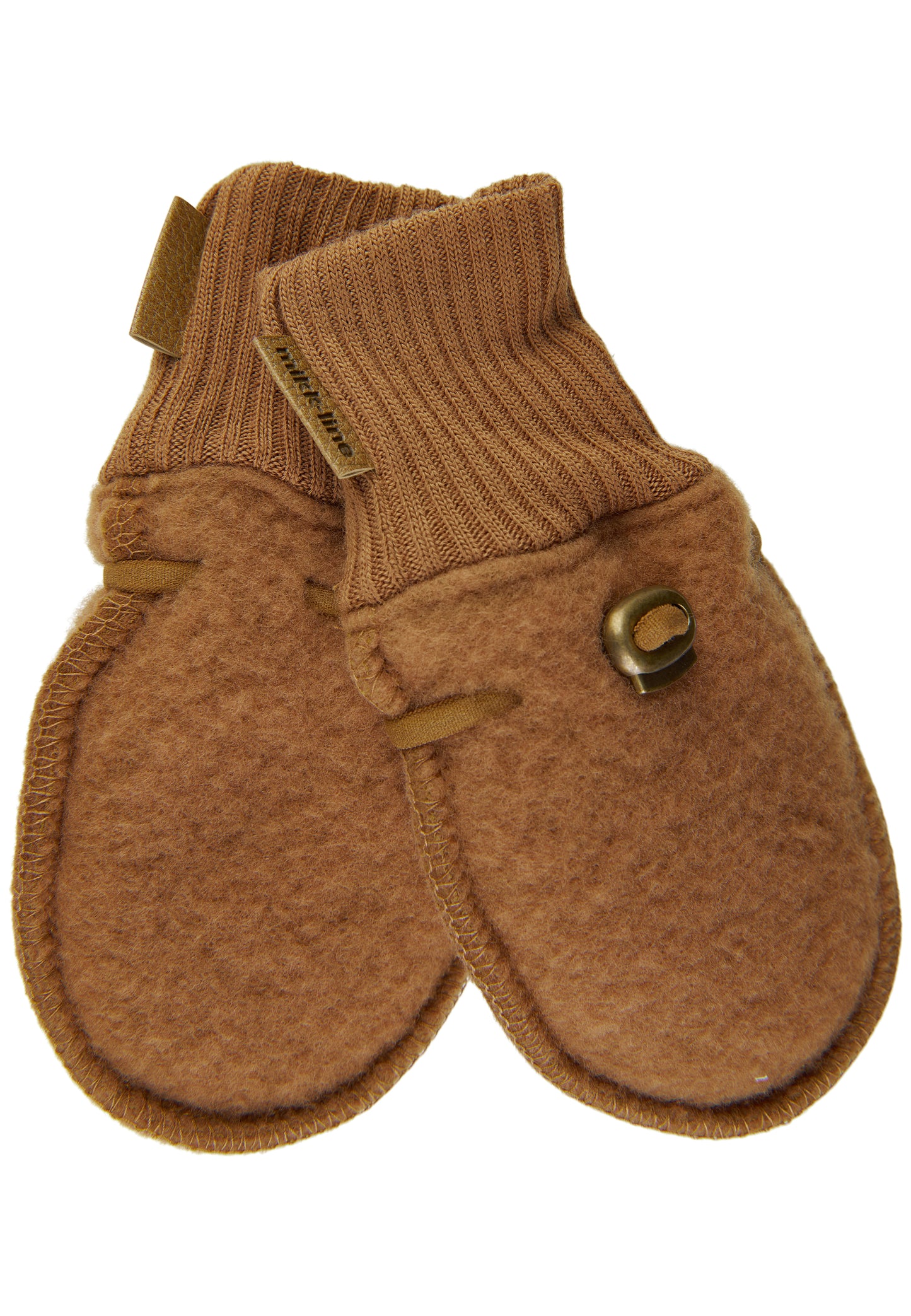 Mikk-Line Wollhandschuhe, Braun, Rubber
