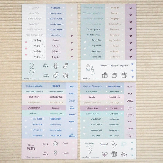 Mintkind Sticker Set "Babyshower"