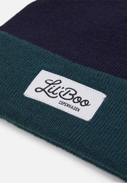 Lil' Boo Block Beanie, Navy/Dark Green