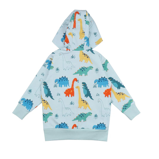 Walkiddy Sweatjacke Baby Dinosaurier hellblau