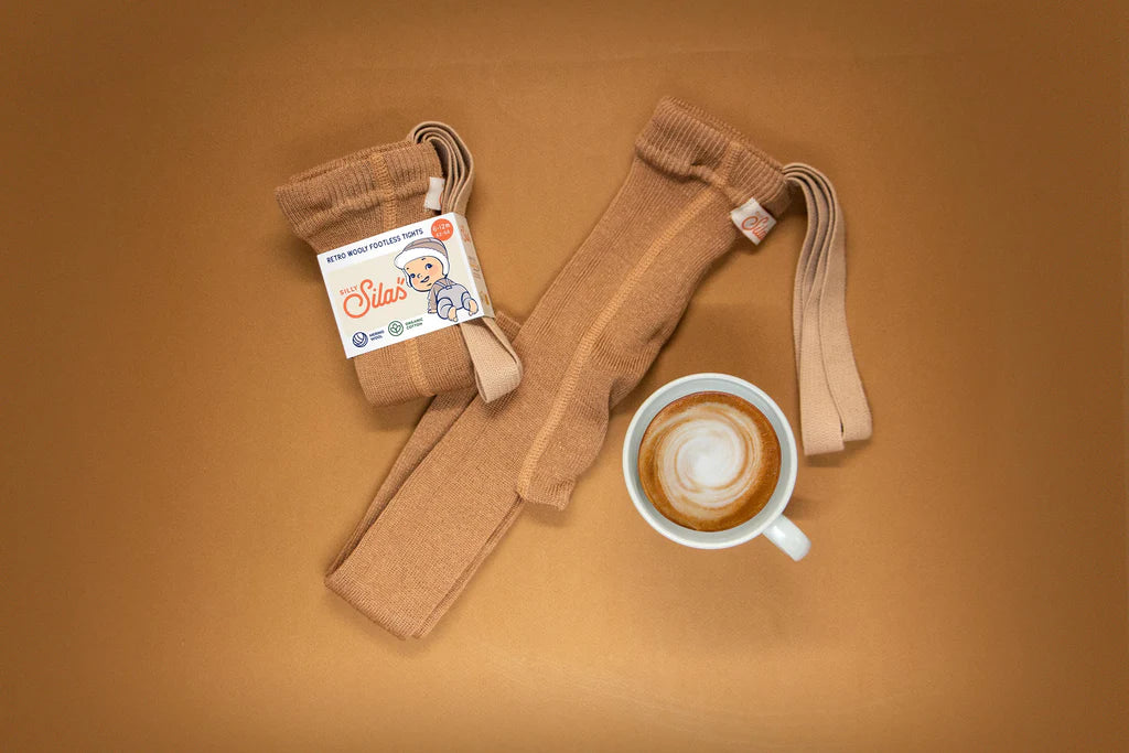 Silly Silas Leggings aus Merinowolle Cappuccino Brown