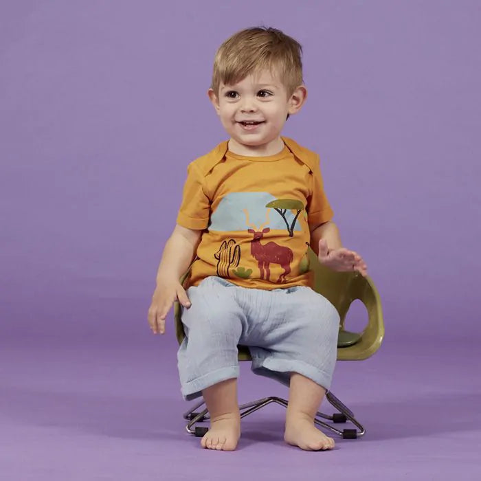 Sense Organics Baby Shorts Charlie dusty blue