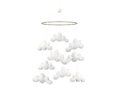 Gamcha Mobile weiße Wolken, goldene Sprenkel