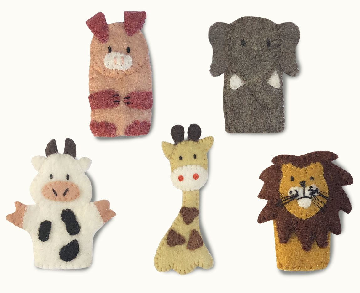 Gamcha Filzfingerpuppen Tiere
