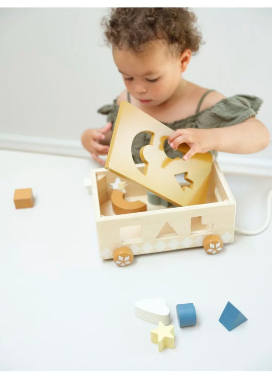 Fabelab Nachzieh-Sortierbox aus Holz