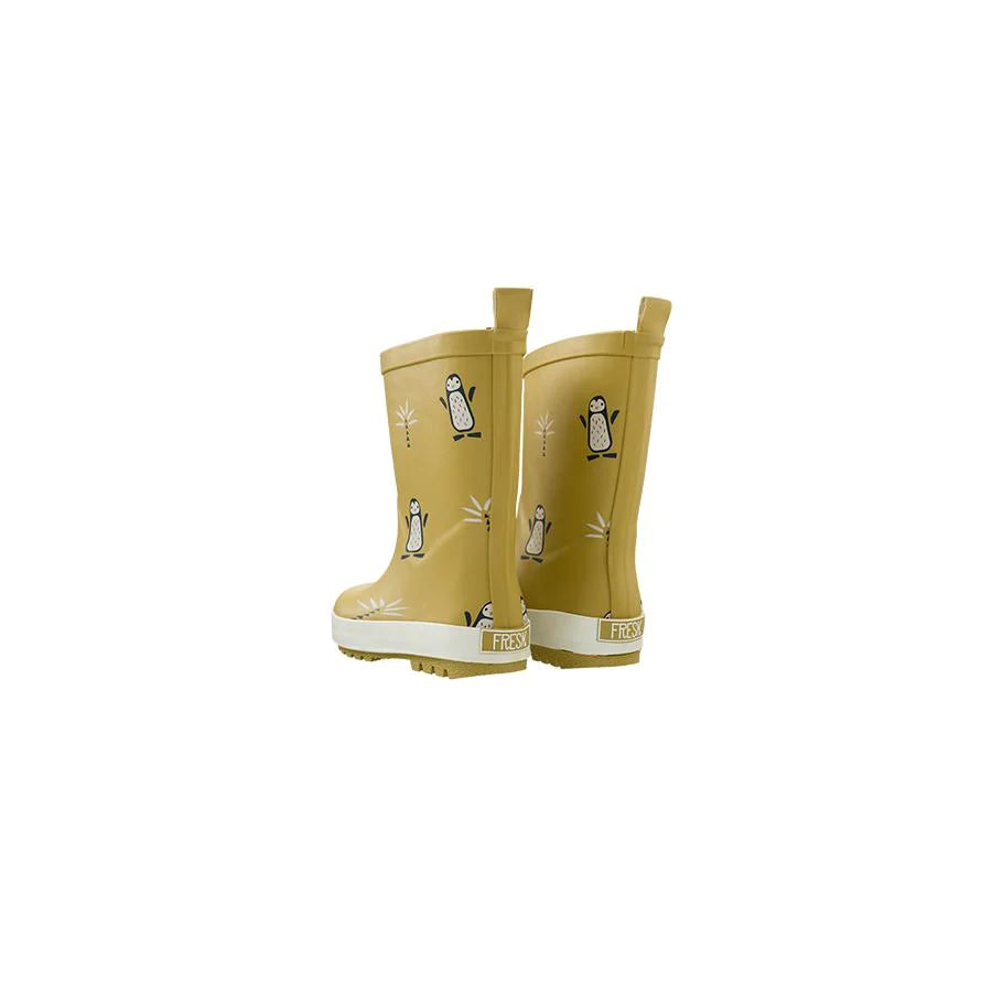 Fresk Gummistiefel Pinguin gelb Regenschuhe