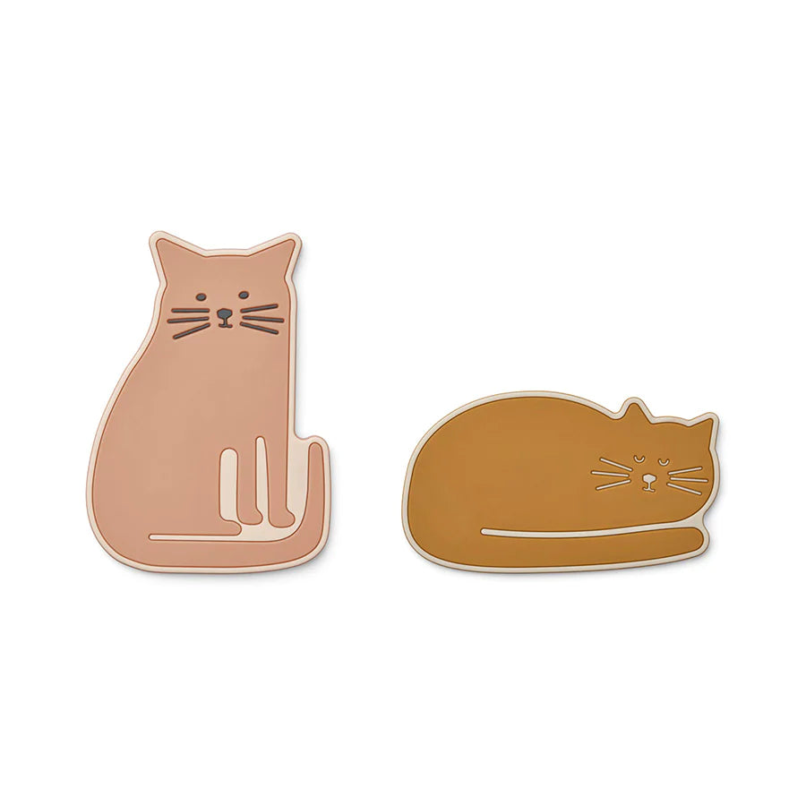 Liewood Gia Beißring 2-Pack, Miauw, apple blossom Katze