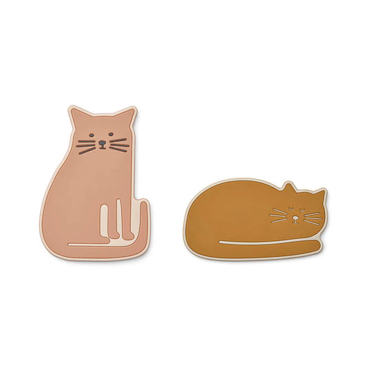 Liewood Gia Beißring 2-Pack, Miauw, apple blossom Katze