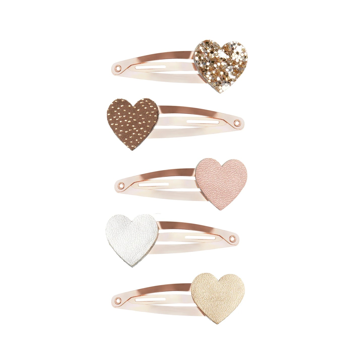 Mimi & Lula Haarspangen Herzen gold, rosa, Glitzer