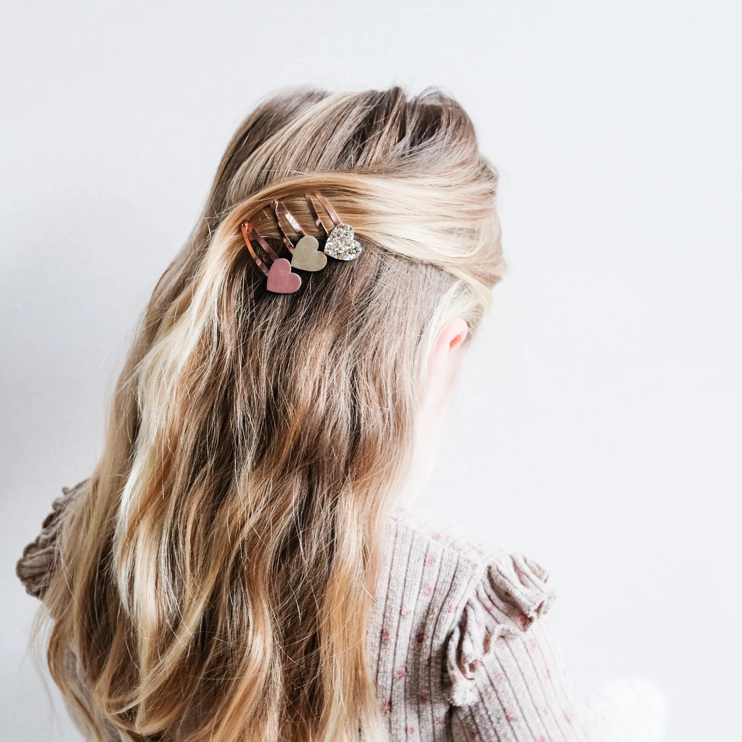 Mimi & Lula Haarspangen Herzen gold, rosa, Glitzer