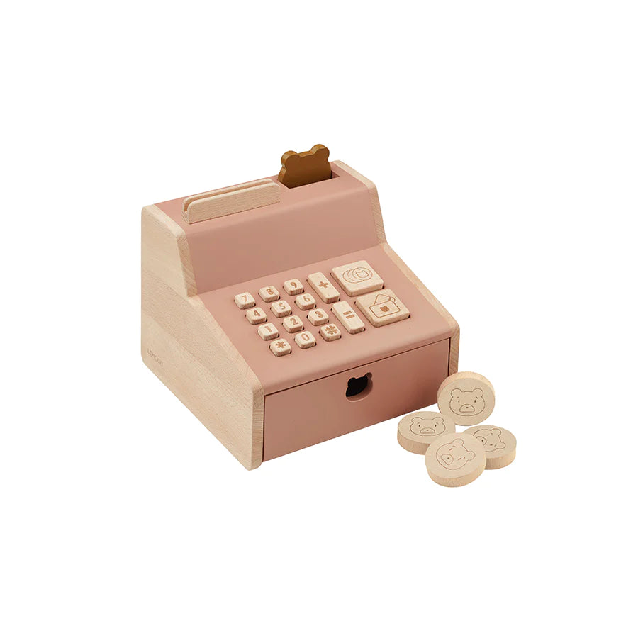 Liewood Spielkasse aus Buchenholz Buck Cash Register Tuscany Rose