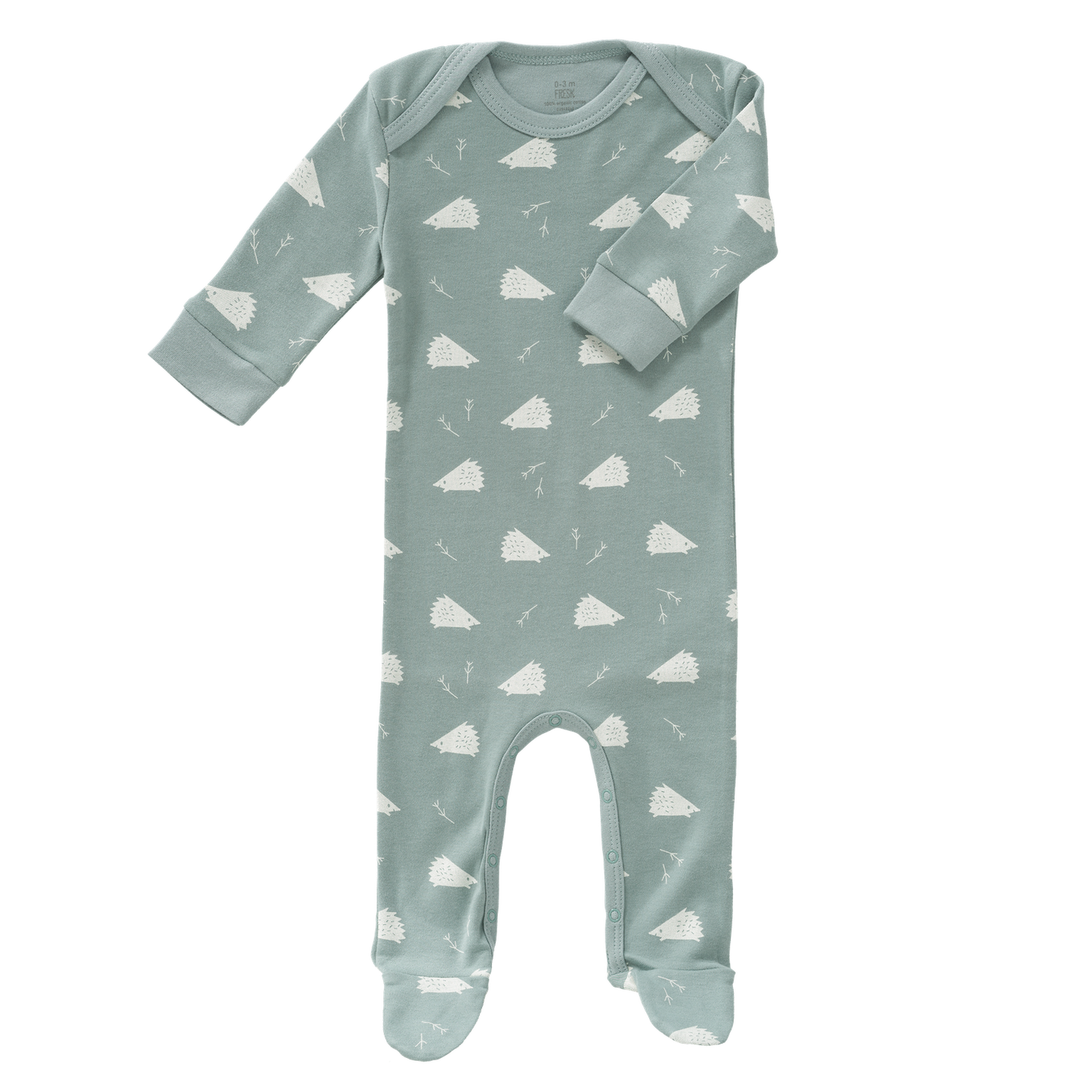 Fresk Pyjama mit Fuß mint mit Igel