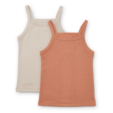 Liewood Naomi Singlet 2-Pack Unterhemd Tuscany Rose Sandy Mix