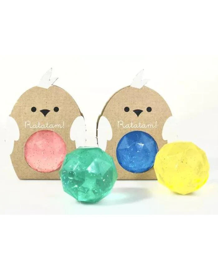 Ratatam! Flummi Hühnchen blau mit Glitzer