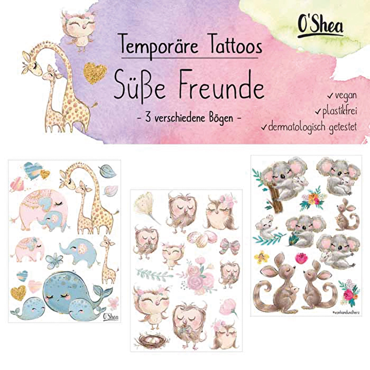 O'Shea Tattoos Süße Freunde 3 Bögen