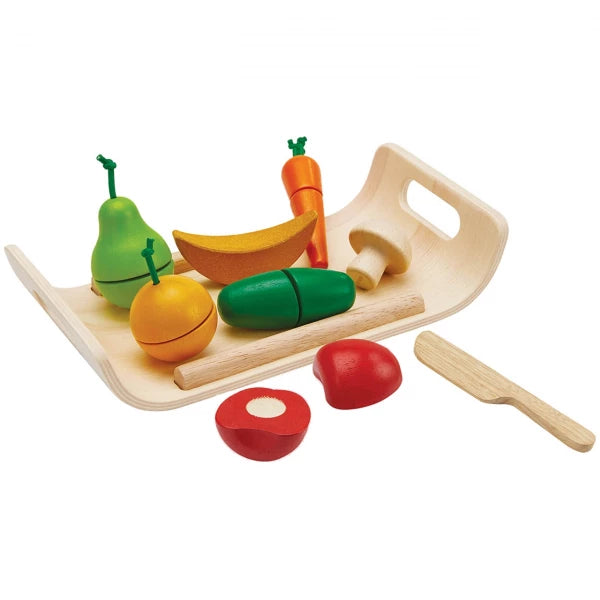 Plan Toys Gemüse-Set mit Schneidebrett