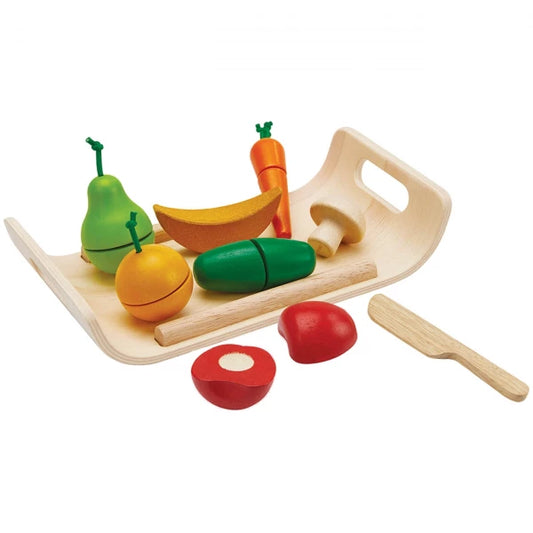 Plan Toys Gemüse-Set mit Schneidebrett
