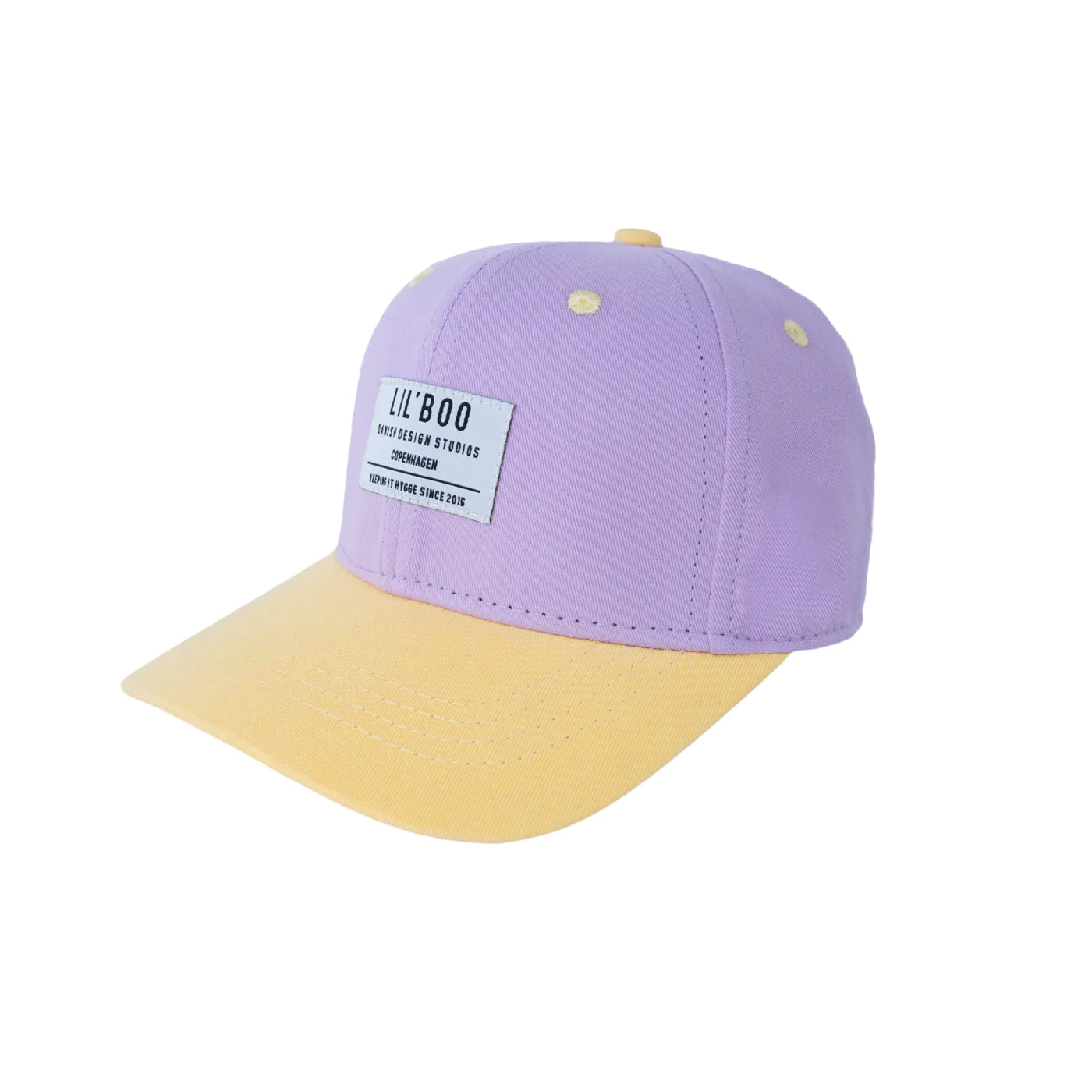 Lil Boo Organic Block Snapback purple yellow