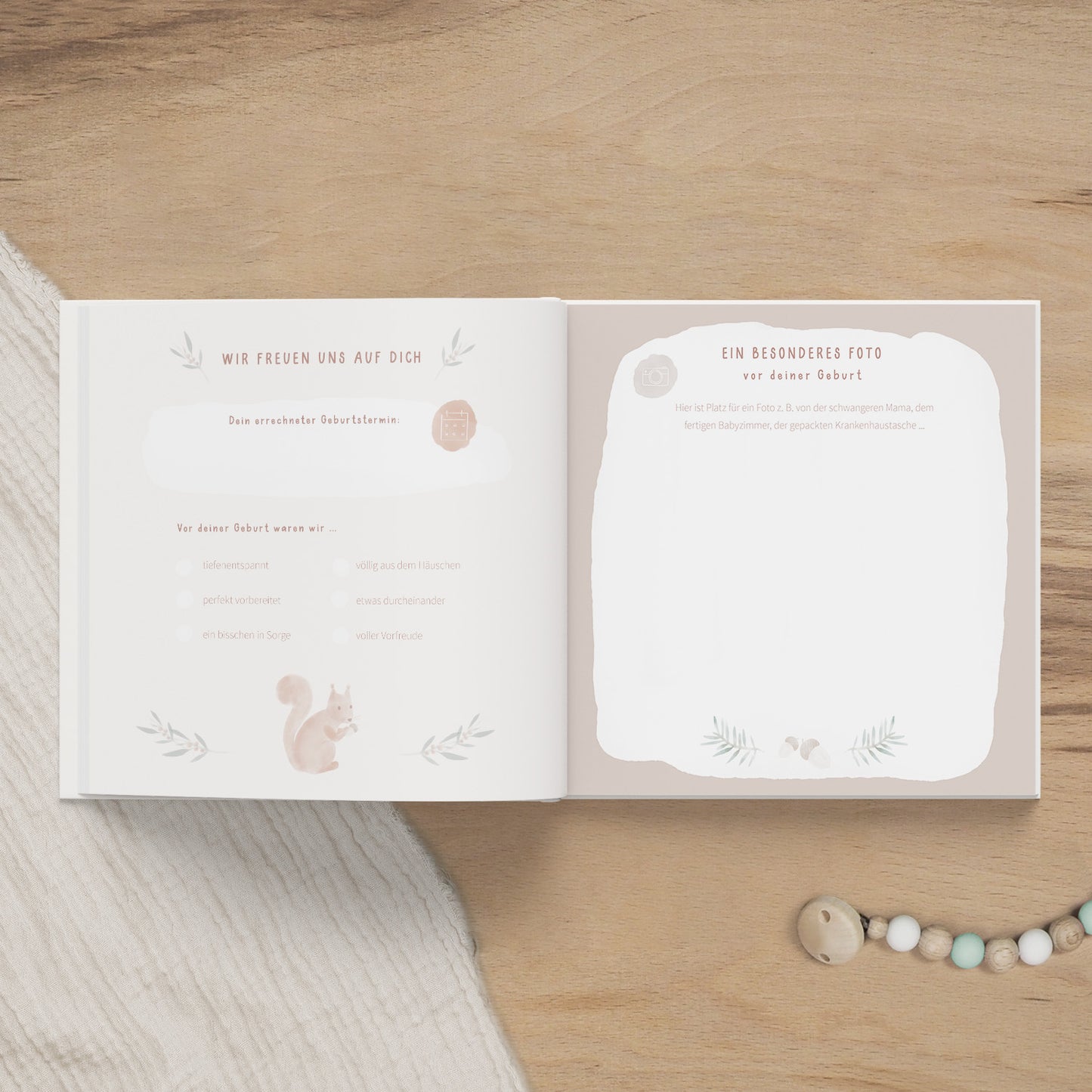 Mintkind Babytagebuch "Dein erstes Lebensjahr" Wald