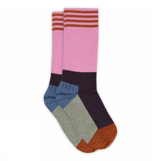 Mp Denmark Lilo long socks, Kniestrümpfe, cyclamen, pink blau grün