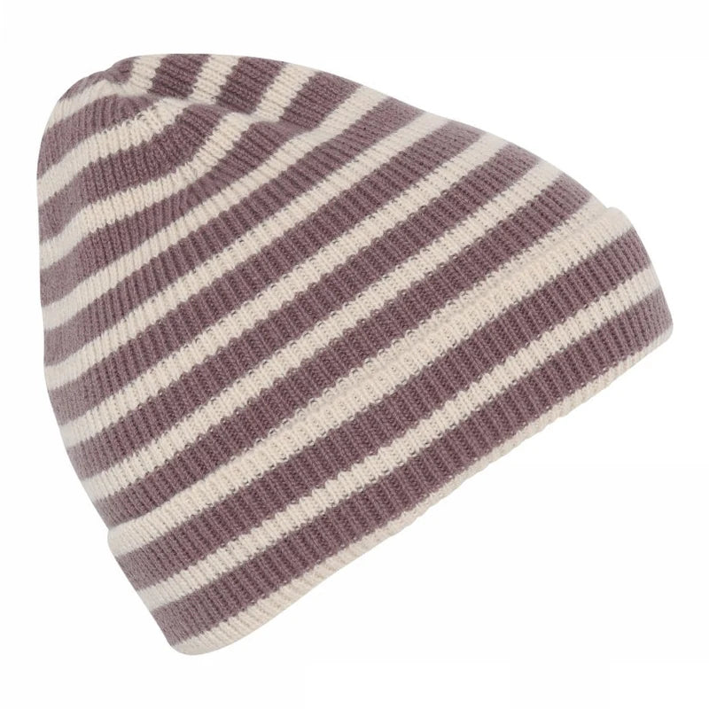 MP Denmark Bergen Mütze, stripe Beanie, grape shake, beige lavendel gestreift