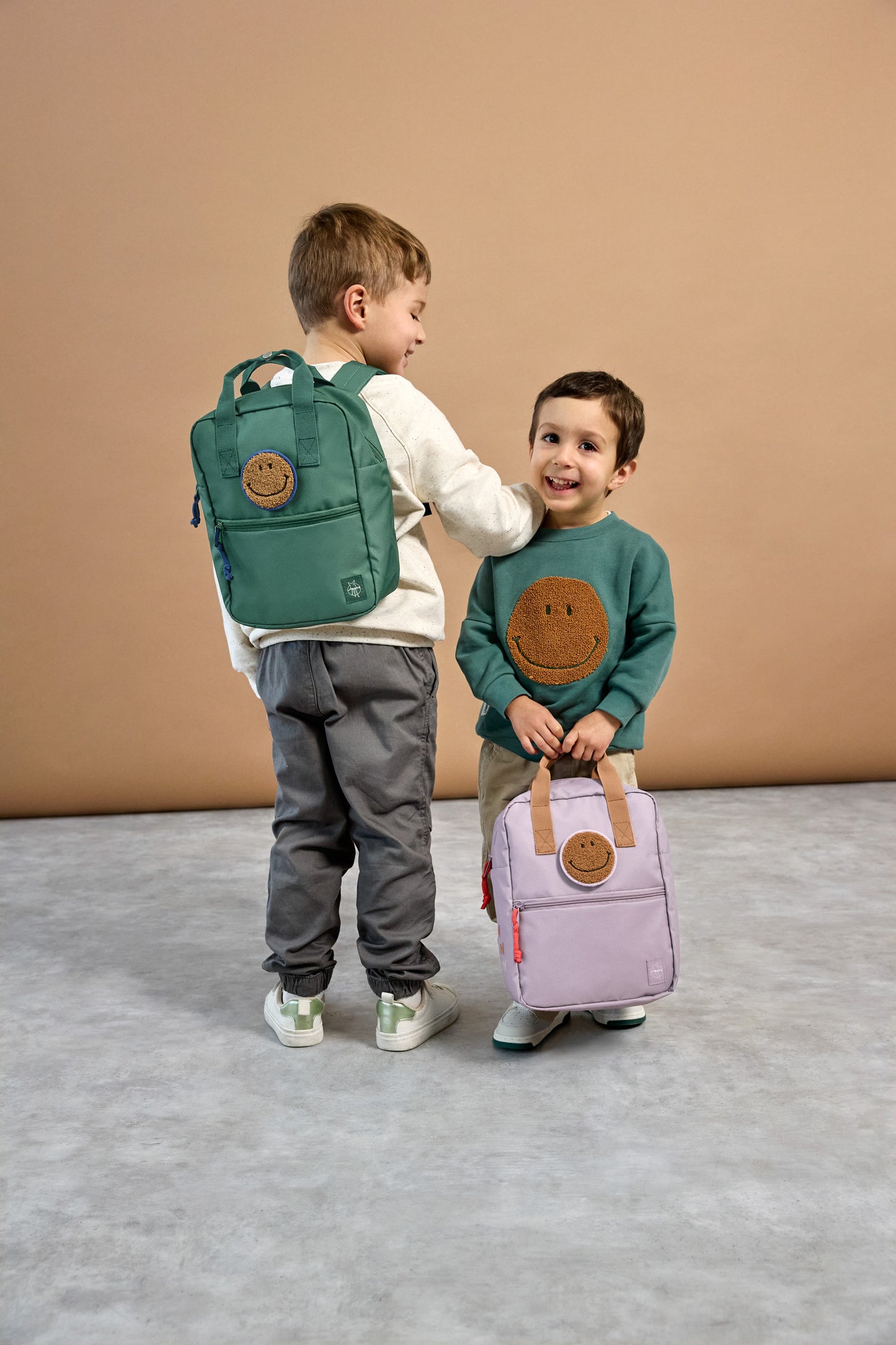 Lässig Rucksack, Mini Square Backpack, Little Gang, Smiley grün
