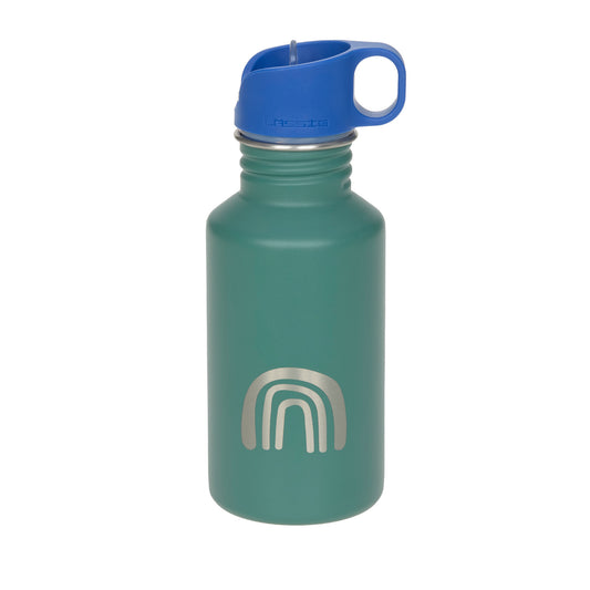 Lässig Edelstahl Trinkflasche 500 ml - Little Gang, Regenbogen, Grün