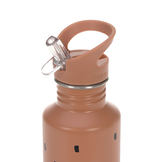 Lässig Edelstahl Trinkflasche Happy Prints, caramel 500ml