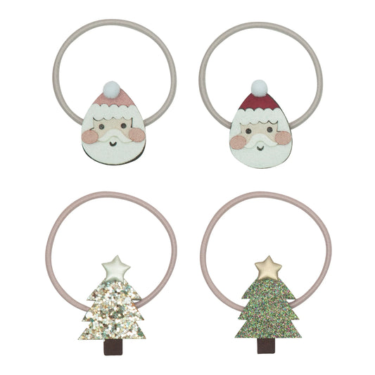 Mimi & Lula Weihnachtsmann & Tannenbaum Haargummis 4er Pack