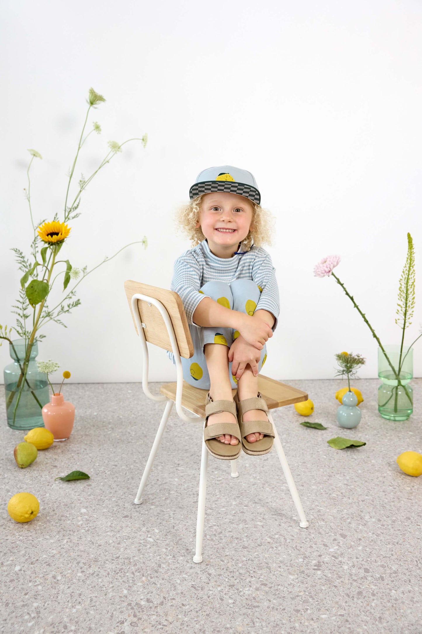 Lässig Kids Skater Cap, lemon, light blue/dark green