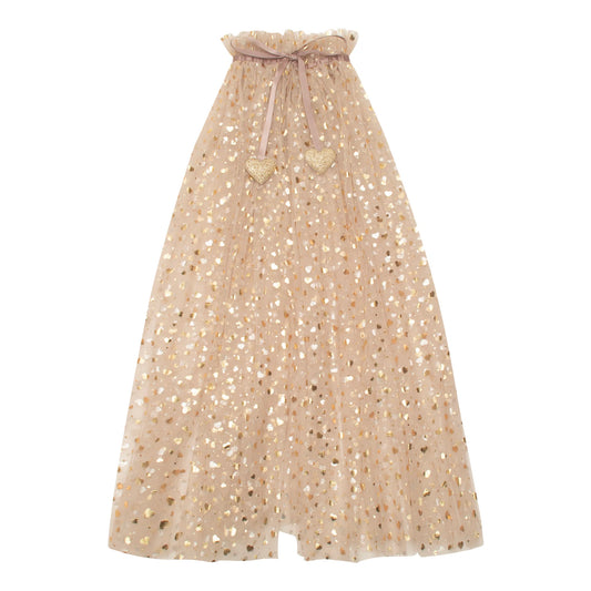 Mimi & Lula Umhang Cape Hearts nude gold