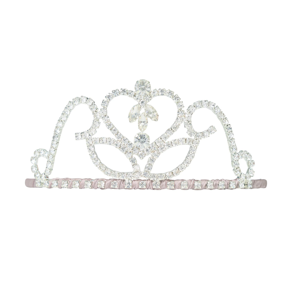 Mimi & Lula Krone Tiara Diadem Silber mit Glitzersteinchen