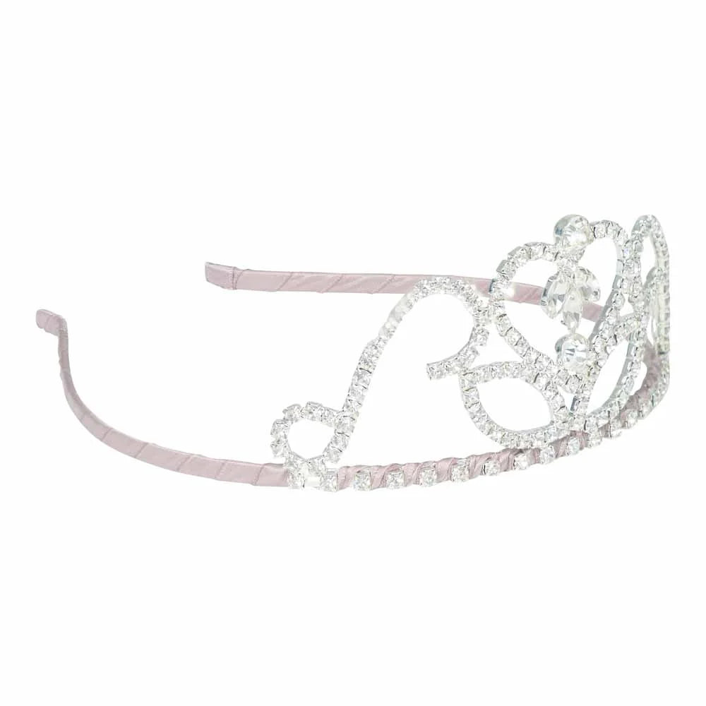 Mimi & Lula Krone Tiara Diadem Silber mit Glitzersteinchen