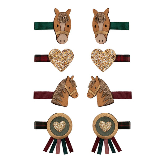 Mimi & Lula Haarclips Pferde, 8er Pack