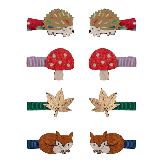 Mimi & Lula Haarclips Igel Fliegenpilz Fuchs, 8er Pack