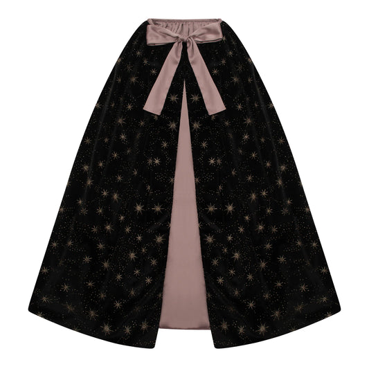 Mimi & Lula Agatha Hexenumhang Cape, schwarz Samt