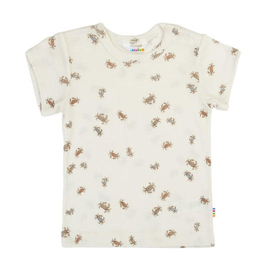 Joha T-Shirt Krebse, weiß, Merinowolle / Seide