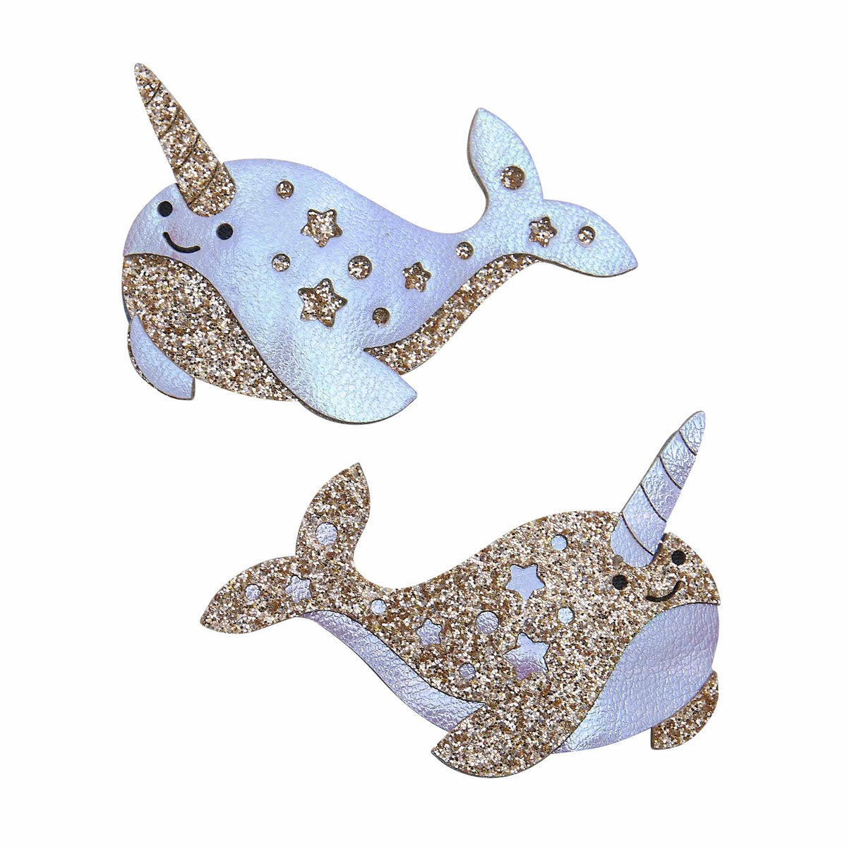 Mimi & Lula Magical Narwhal Hair Clips, Narwal Haarspangen, 2er Pack