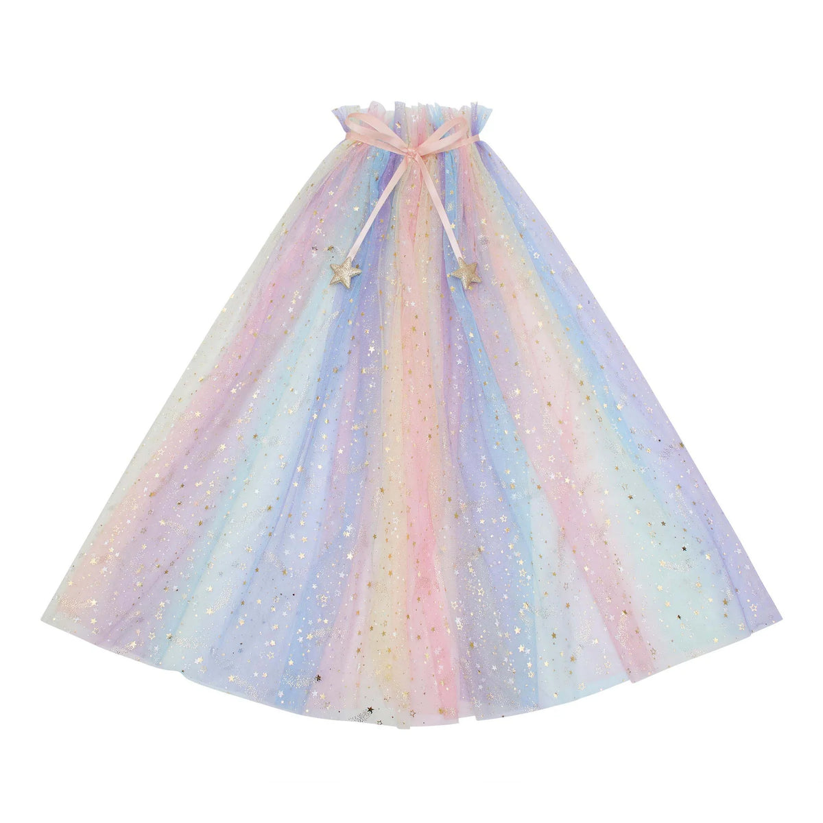 Mimi & Lula Ombre Shooting Star Cape Umhang, bunt mit goldenen Sternen
